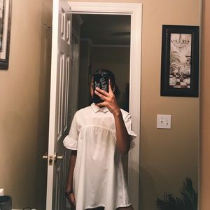 babydoll styles top with ribbon in the back